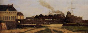 Eugene Boudin : Le Havre, the Town Hotel and the Francois I Tower
